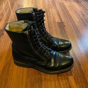 Frye Tyler Double Zip Lace Up Combat Boots 7.5